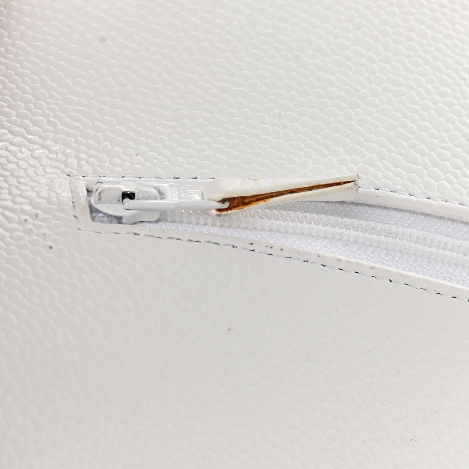 Chanel Caviar Quilted Maxi Double Flap White 13 of 17