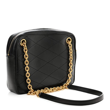 Saint Laurent Lambskin Quilted Le Maillon Chain Strap Crossbody Black 3 of 10
