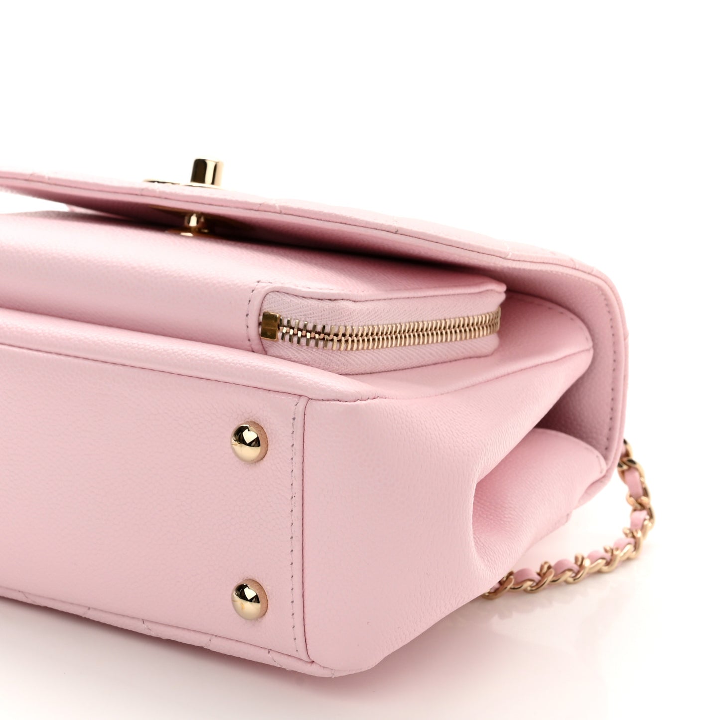 Caviar Quilted Small Business Affinity Flap Light Pink