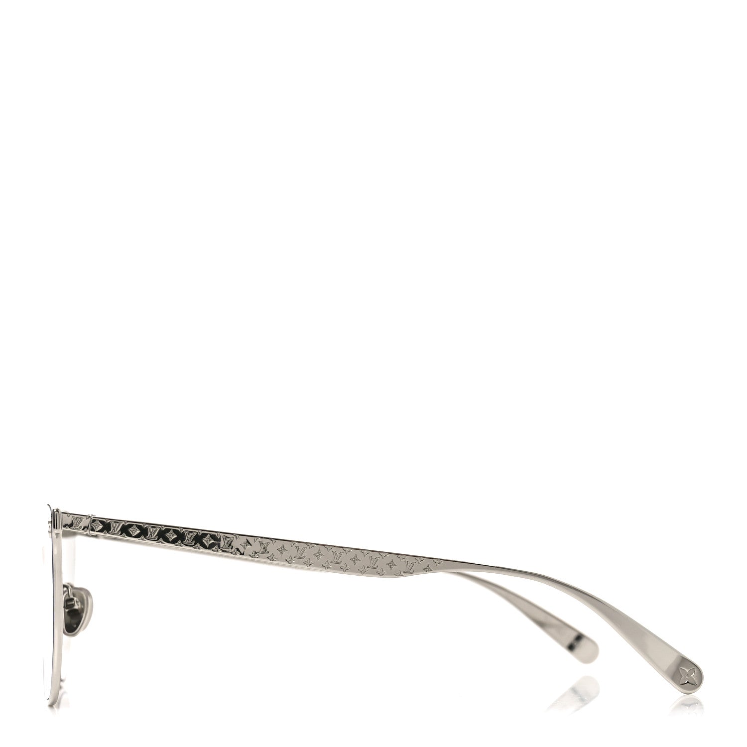 Louis Vuitton Metal My Monogram Fame Rectangle Sunglasses Z2487U Silver 3 of 7