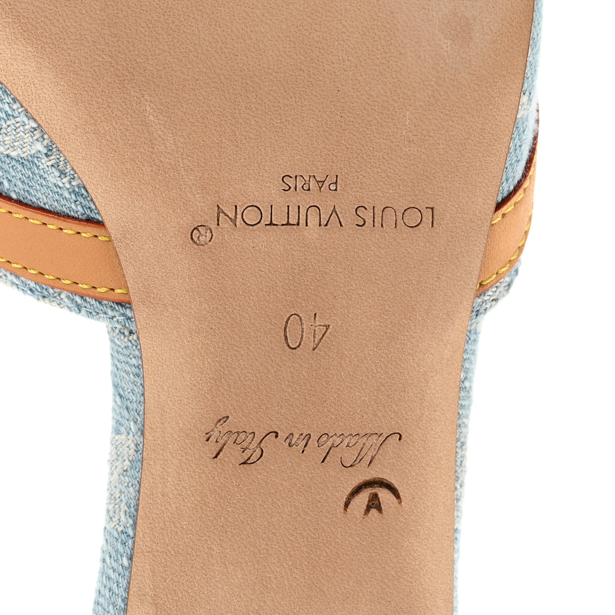 Louis Vuitton Monogram Denim 6AM Mules 40 Light Blue 7 of 9