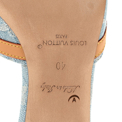 Louis Vuitton Monogram Denim 6AM Mules 40 Light Blue 7 of 9