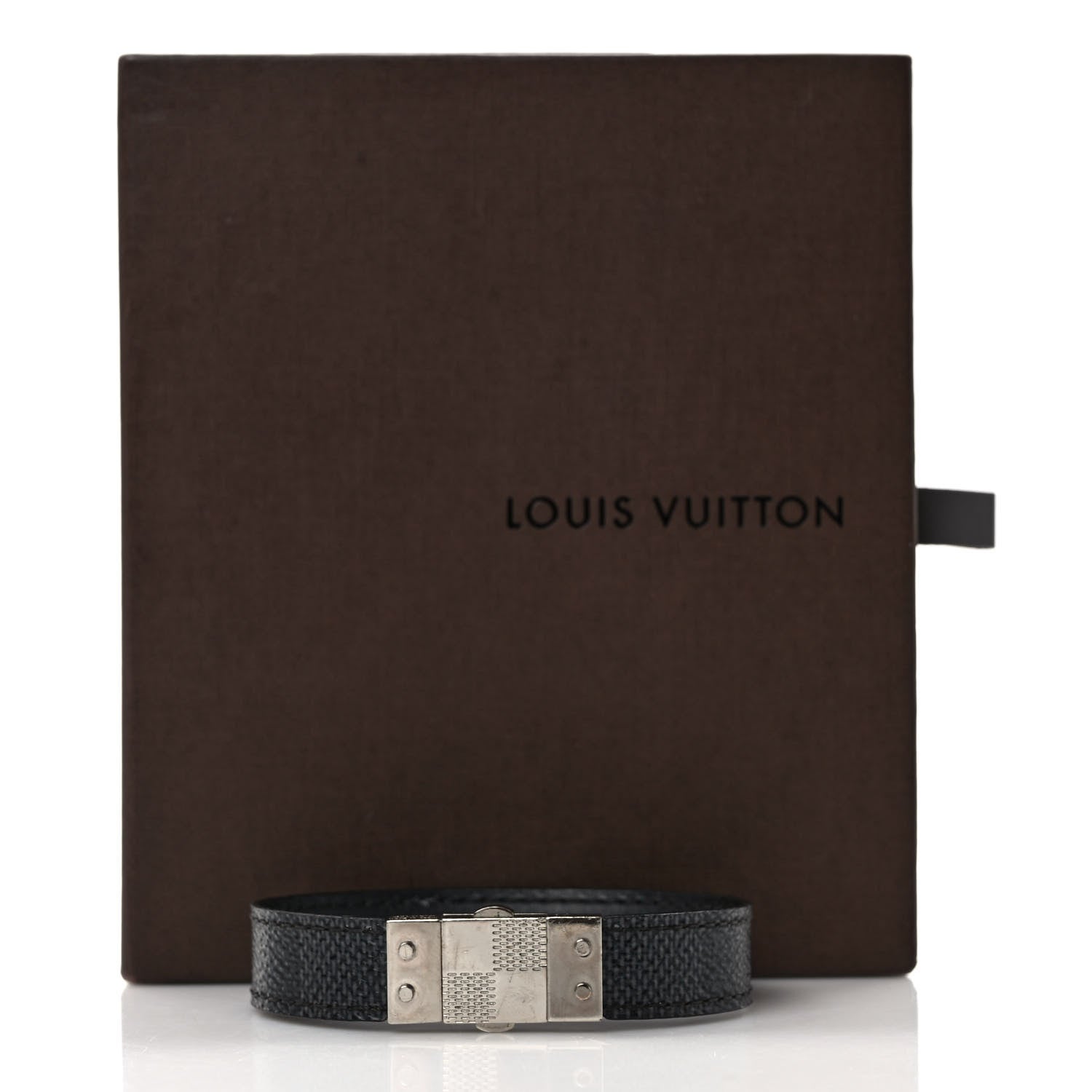 Louis Vuitton Damier Graphite Check It Reversible Bracelet 21 6 of 6