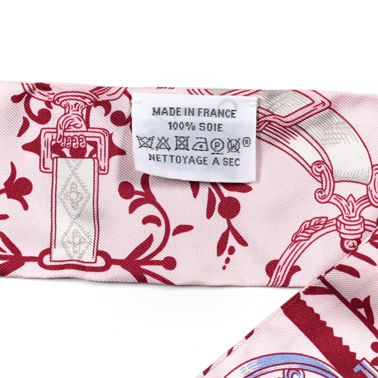 Silk Etriers Remix Twilly Rose Pale Bordeaux