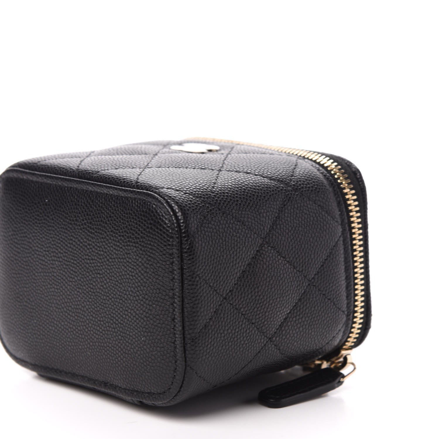 Chanel Caviar Quilted Mini Vanity Case With Chain Black 9 of 11