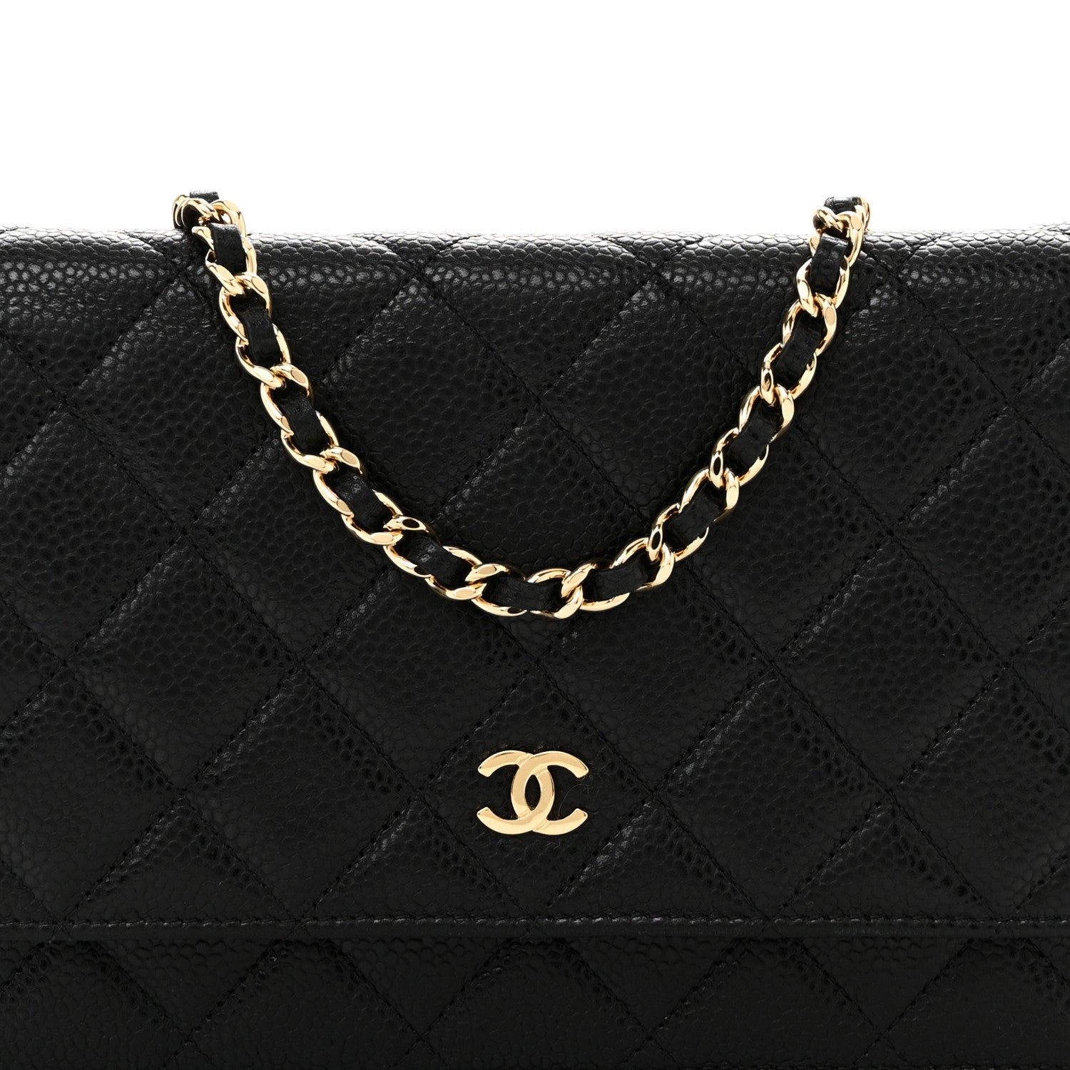 Chanel Caviar Quilted Wallet on Chain WOC Black 9 of 12