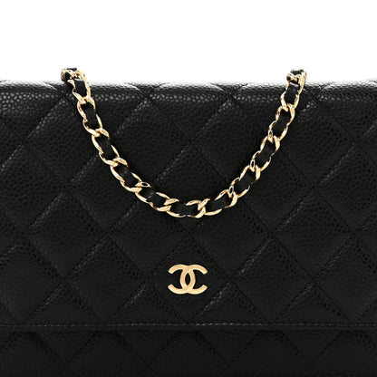 Chanel Caviar Quilted Wallet on Chain WOC Black 9 of 12