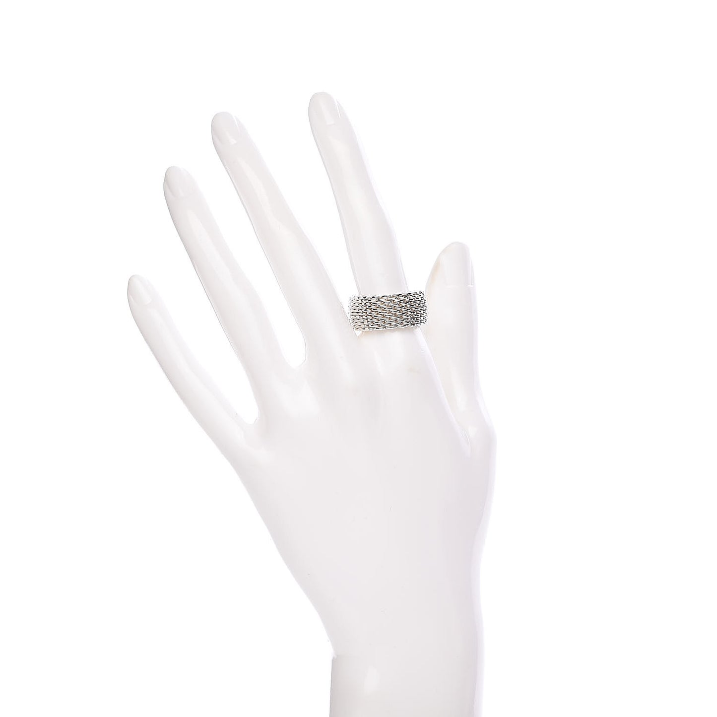 Sterling Silver Mesh Somerset Ring 56 7.5