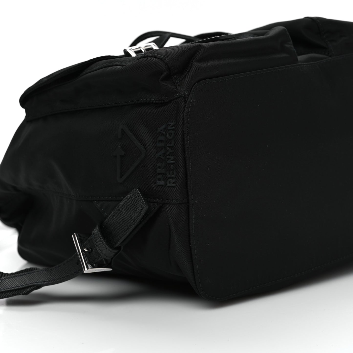 Re-Nylon Saffiano Medium Backpack Black