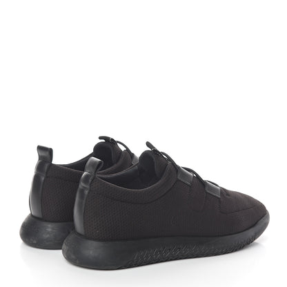 Hermes Mesh Technical Canvas Womens Team Sneakers 42.5 Black 4 of 7