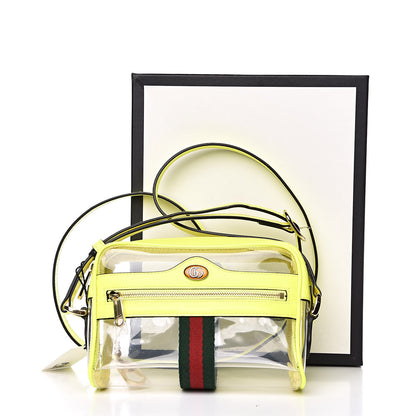 Gucci Vinyl Web Mini Ophidia Transparent Shoulder Bag Yellow Fluo 9 of 9