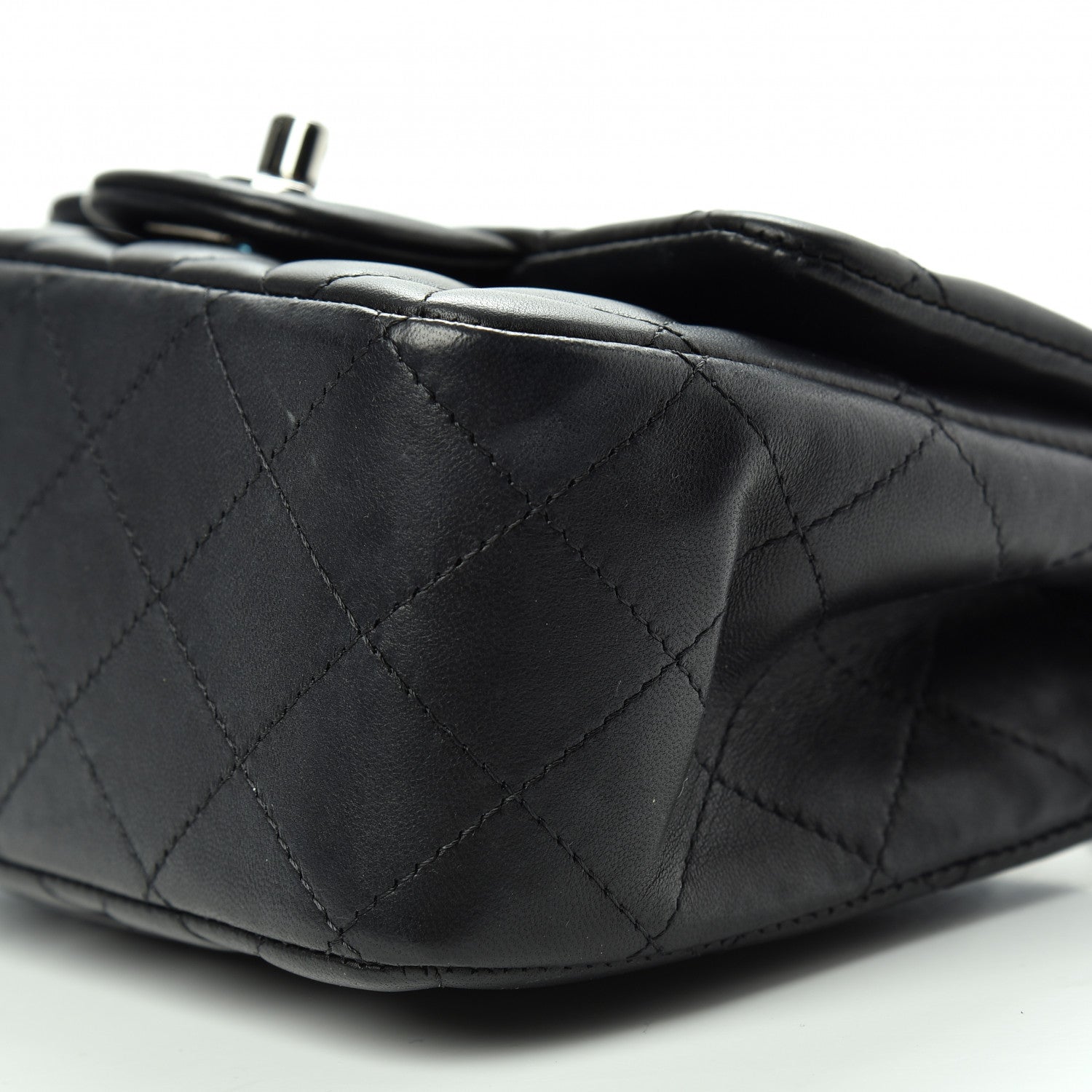 Chanel Lambskin Quilted Mini Square Flap Black 7 of 10