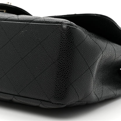 Chanel Caviar Quilted Jumbo Single Flap Black 9 of 19