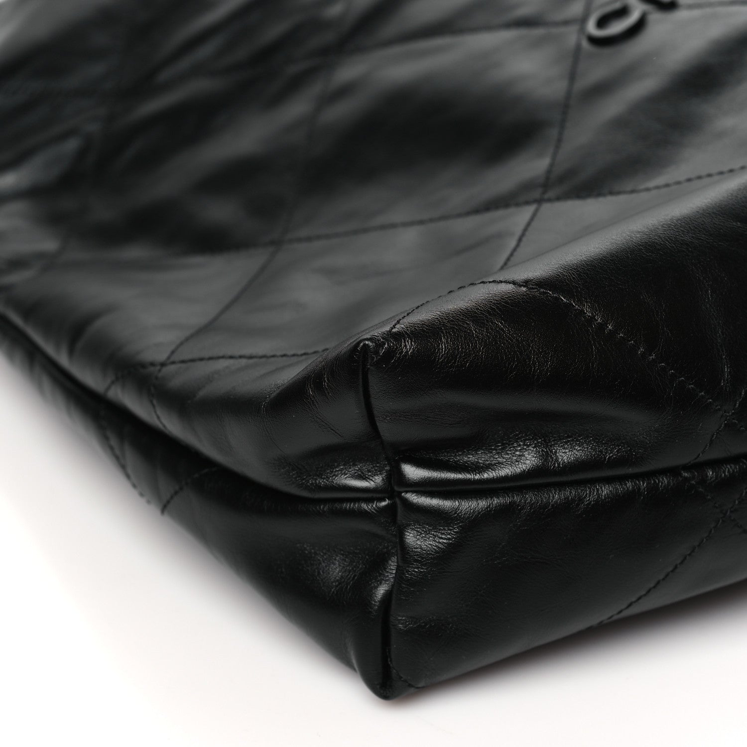 Chanel Shiny Calfskin Quilted Large Chanel 22 So Black 10 of 11