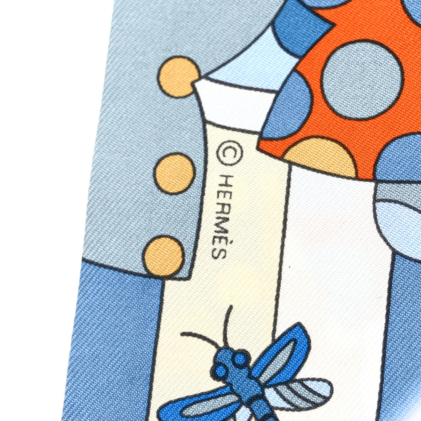 Silk Les Murmures de la Foret Twilly Bleu Jean Orange