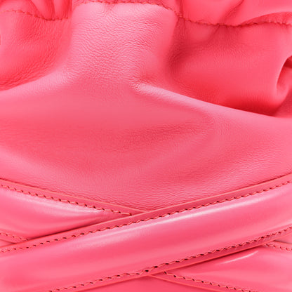 Alexander McQueen Calfskin The Soft Curve Drawstring Bag Neon Pink 7 of 9