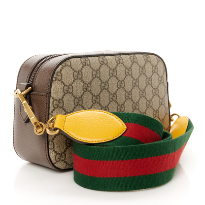 Gucci GG Supreme Monogram Web Neo Vintage Shoulder Bag Beige New Acero Crop 2 of 11