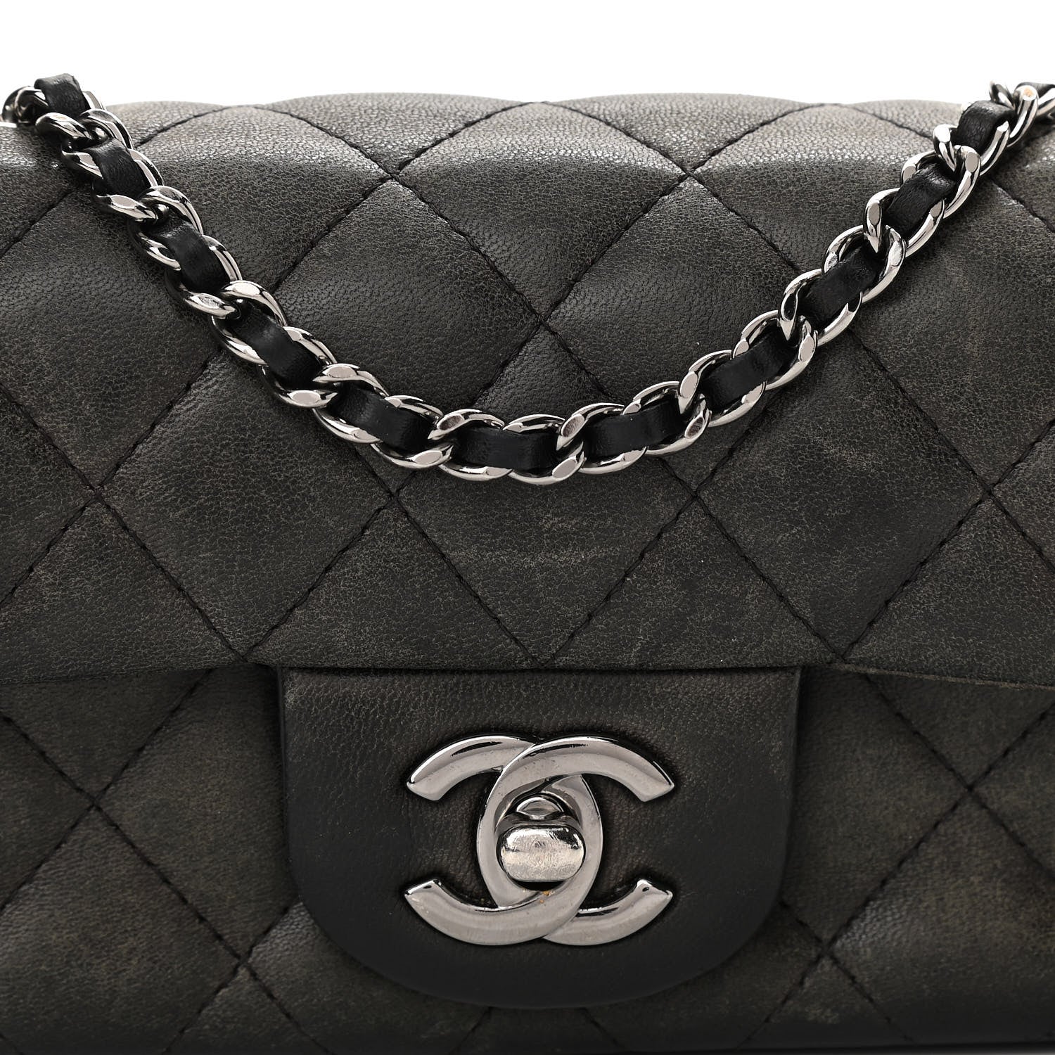 Chanel Lambskin Quilted Extra Mini Rectangular Flap Black 10 of 10