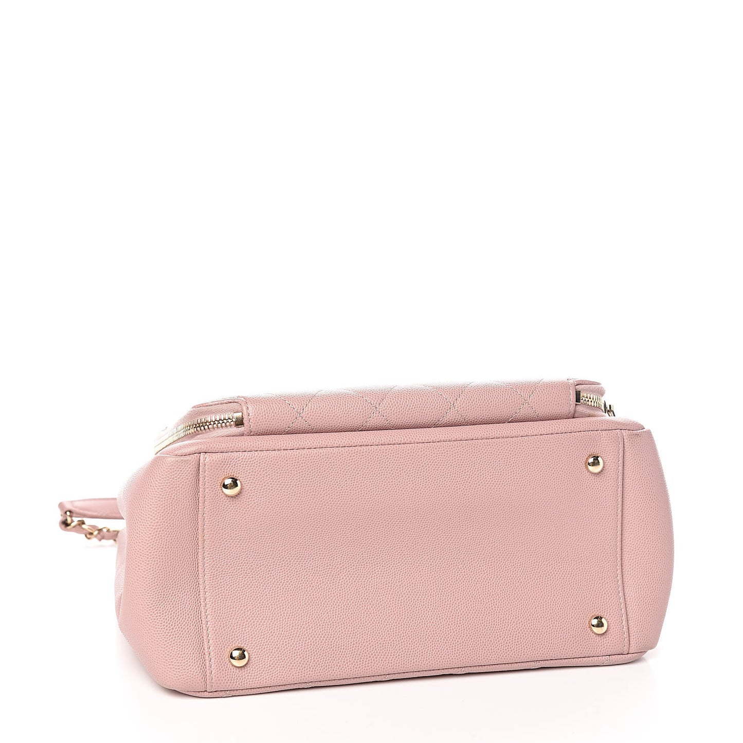 Caviar Quilted Small Business Affinity Shopping Bag Light Pink
