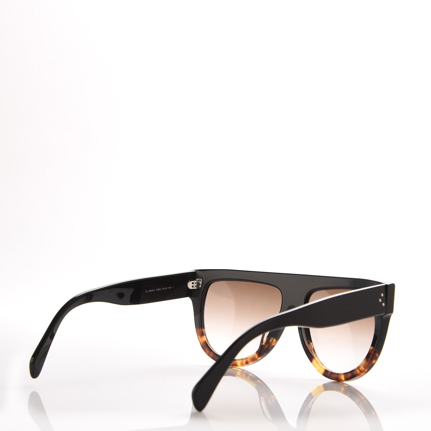 Celine Shadow Sunglasses CL 41026/S Black Havana 4 of 7