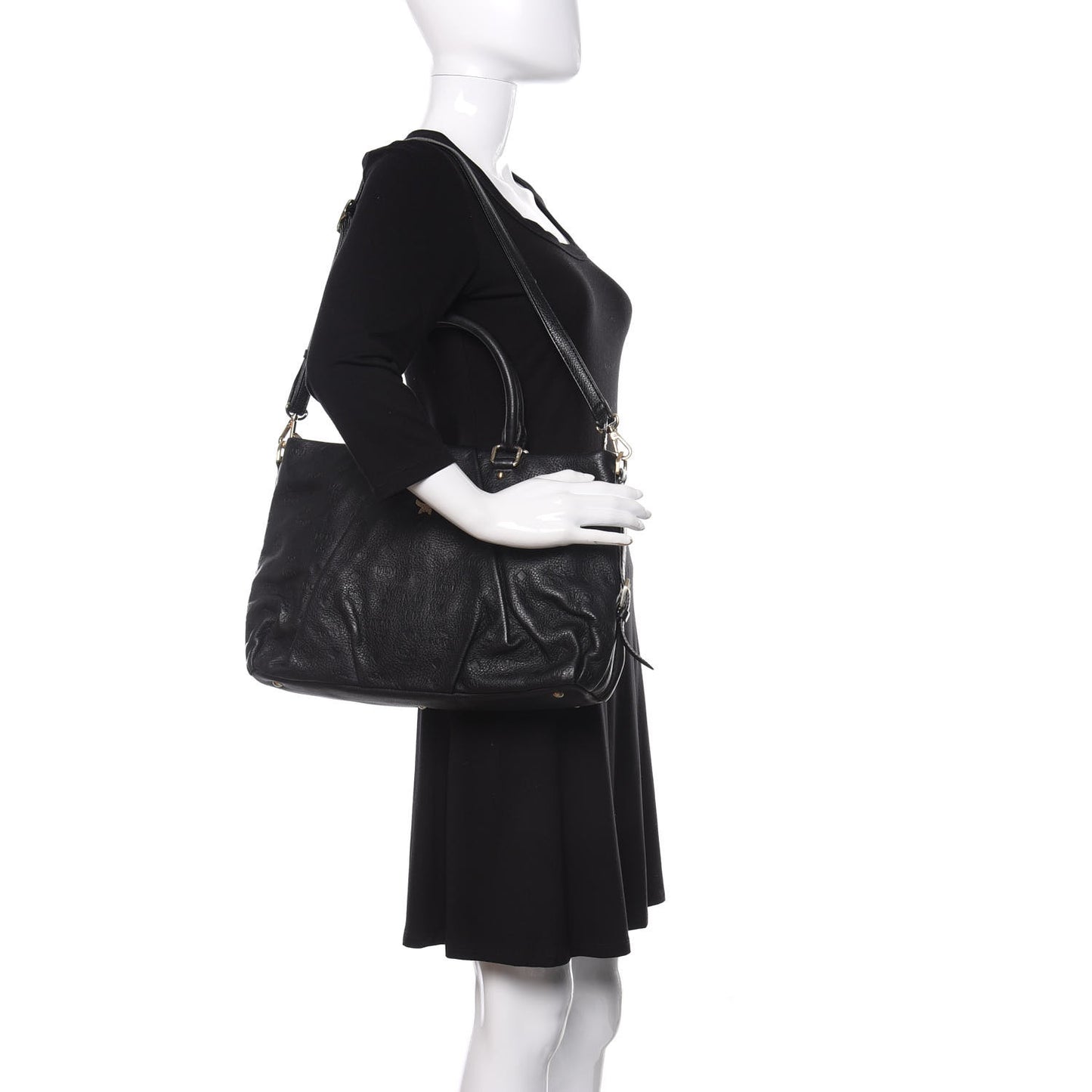 Calfskin Ottomar Monogram Tote Black