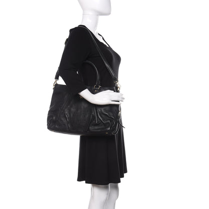 MCM Calfskin Ottomar Monogram Tote Black 2 of 14