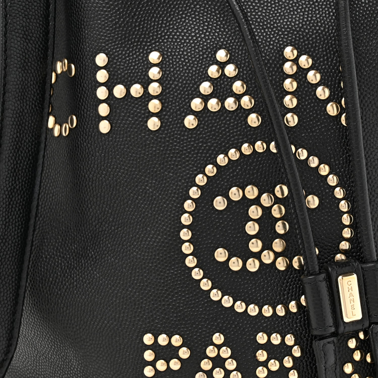 Chanel Caviar Deauville Drawstring Bucket Bag Black 8 of 10