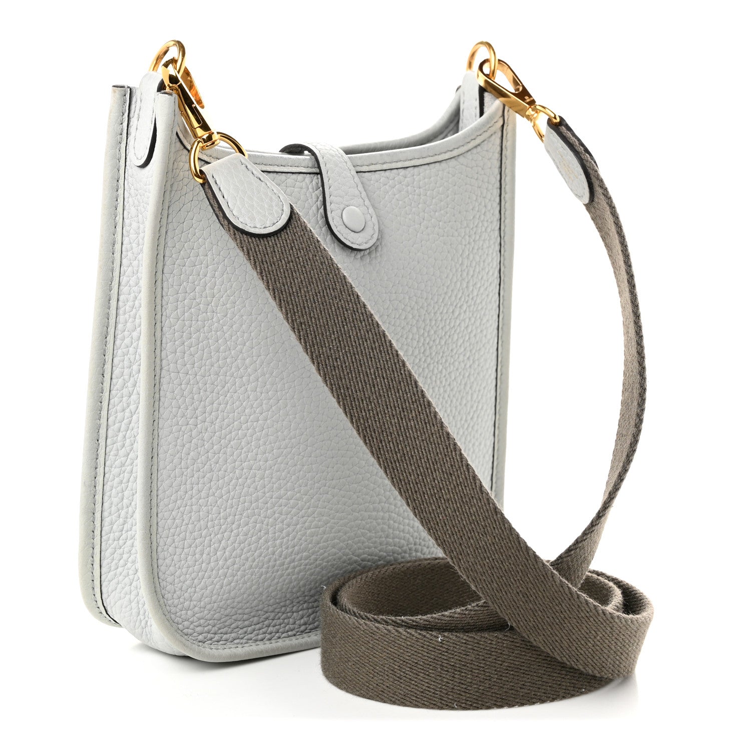Hermes Taurillon Clemence Evelyne TPM Bleu Pale Gris Etain 3 of 11