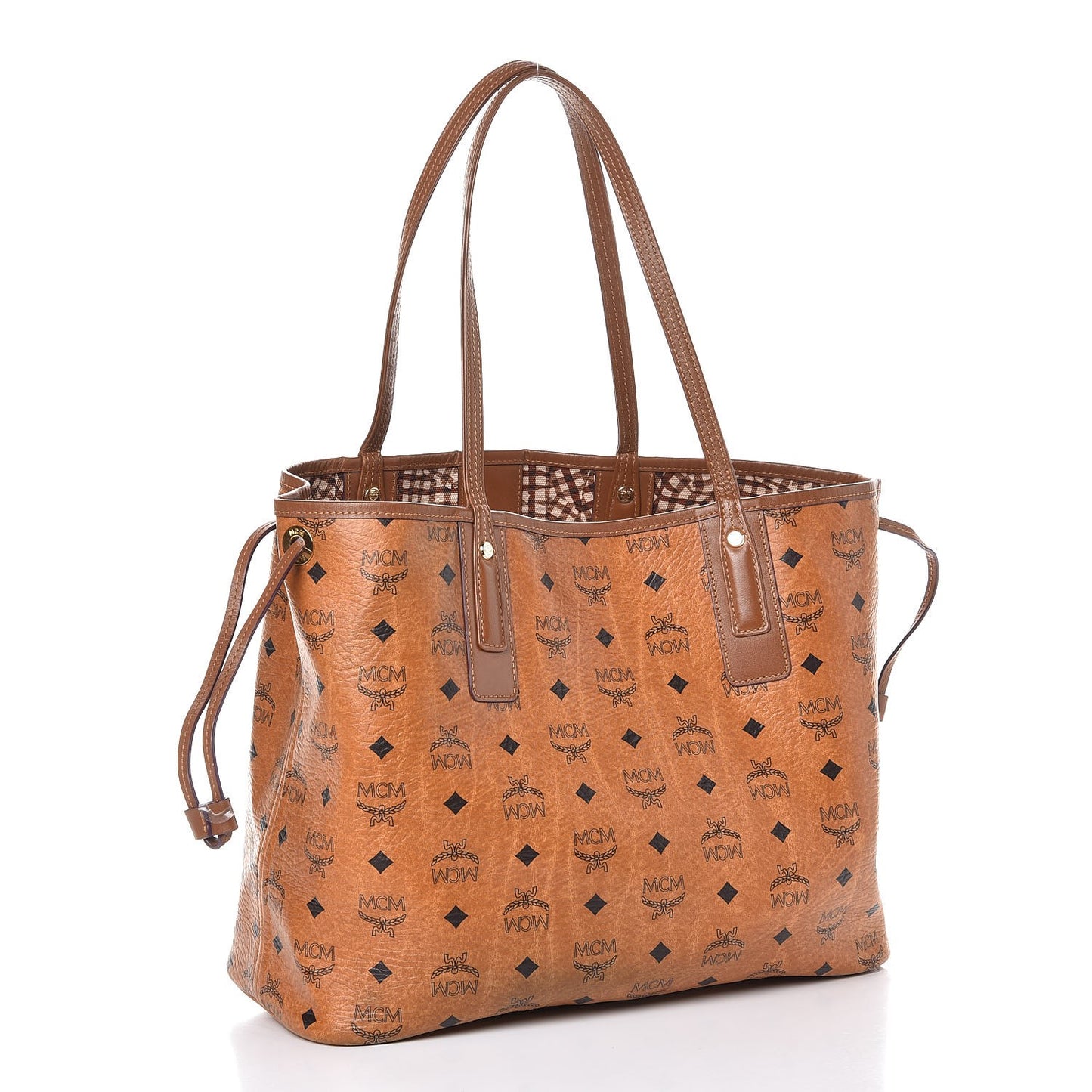 Visetos Medium Liz Reversible Shopper Tote Cognac