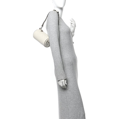 Gucci Sakai Be Green Calfskin Diagonal Stitched Mini Blondie Barrel Shoulder Bag Mystic White 2 of 11
