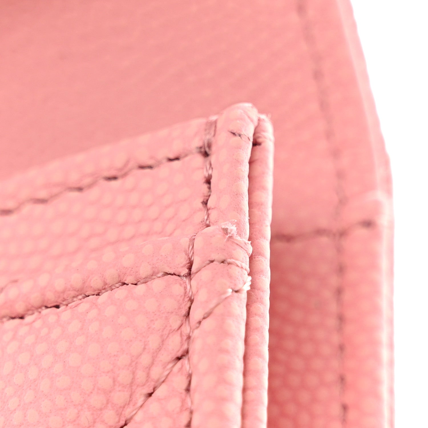 Chanel Caviar Chevron Quilted Flap Card Holder Pink 9 of 10