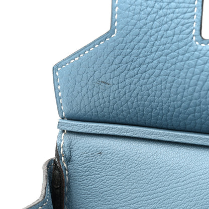 Hermes Taurillon Clemence Birkin 35 Blue Jean 10 of 19
