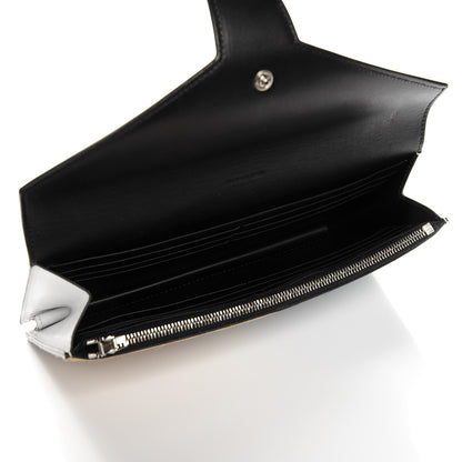 Celine Pony Hair Calfskin Diamond Clutch Wallet White 5 of 8