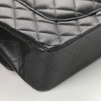 Chanel Caviar Quilted Medium Double Flap Black 12 of 15
