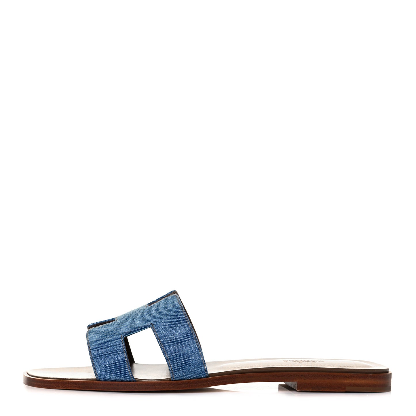 Denim Canvas Oran Sandals 40 Bleu Clair