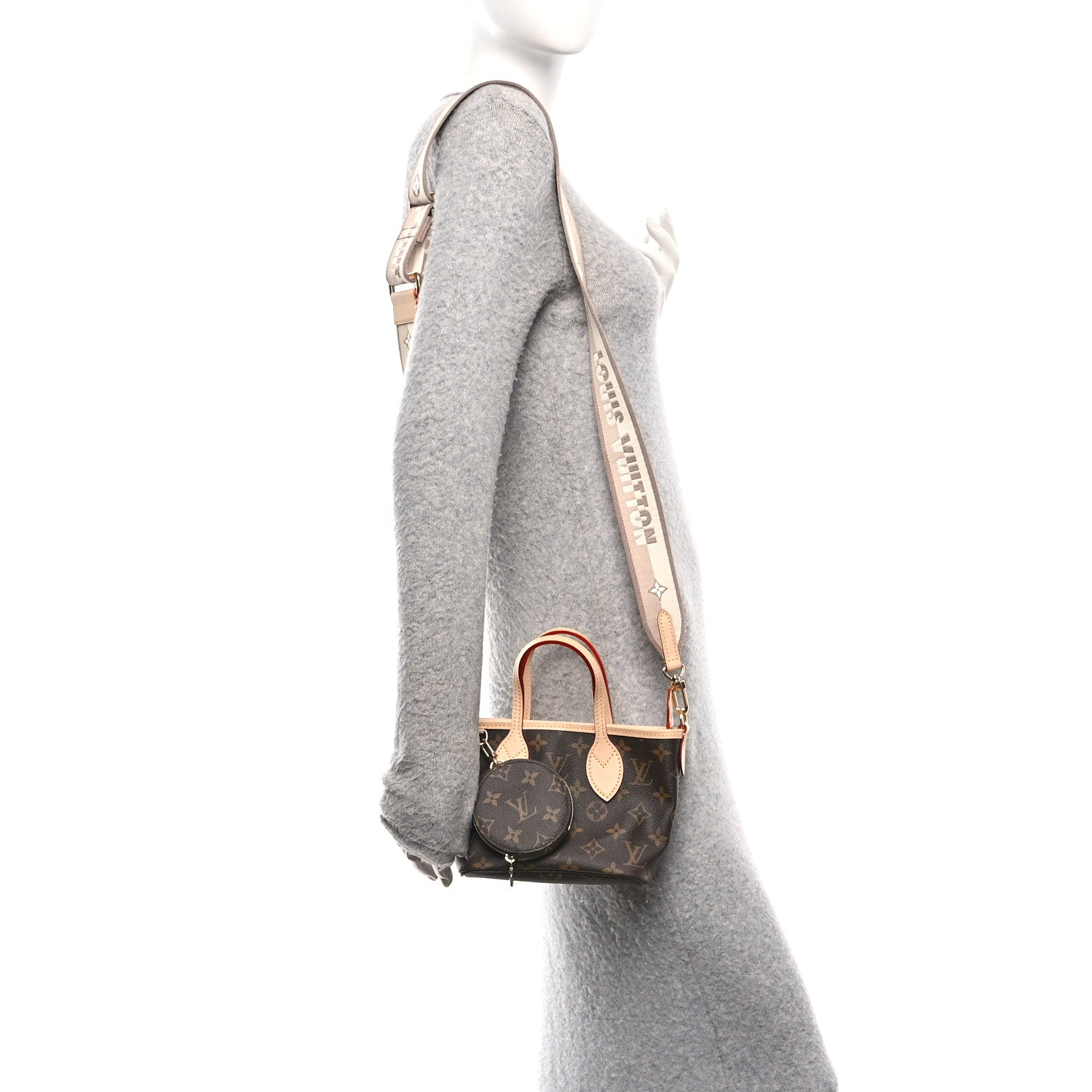 Louis Vuitton Monogram Neverfull BB Beige 2 of 8