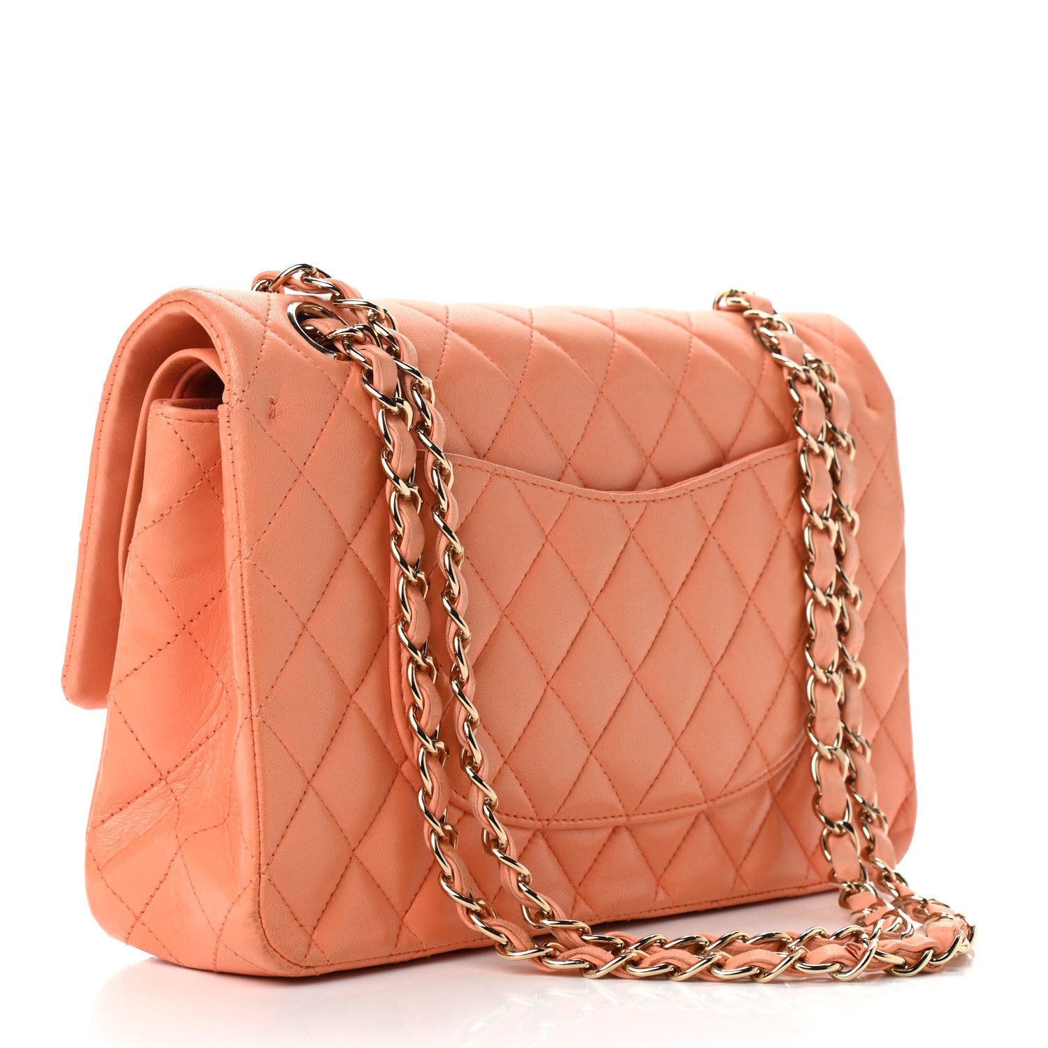 Chanel Lambskin Quilted Medium Double Flap Pink 2 of 10