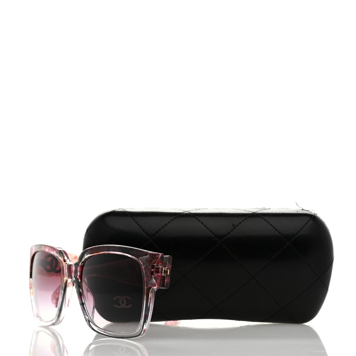 Chanel Acetate Multicolor Tweed CC Sunglasses 5220 Pink 7 of 7