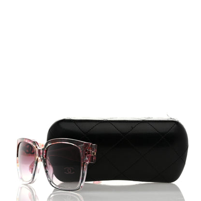 Chanel Acetate Multicolor Tweed CC Sunglasses 5220 Pink 7 of 7