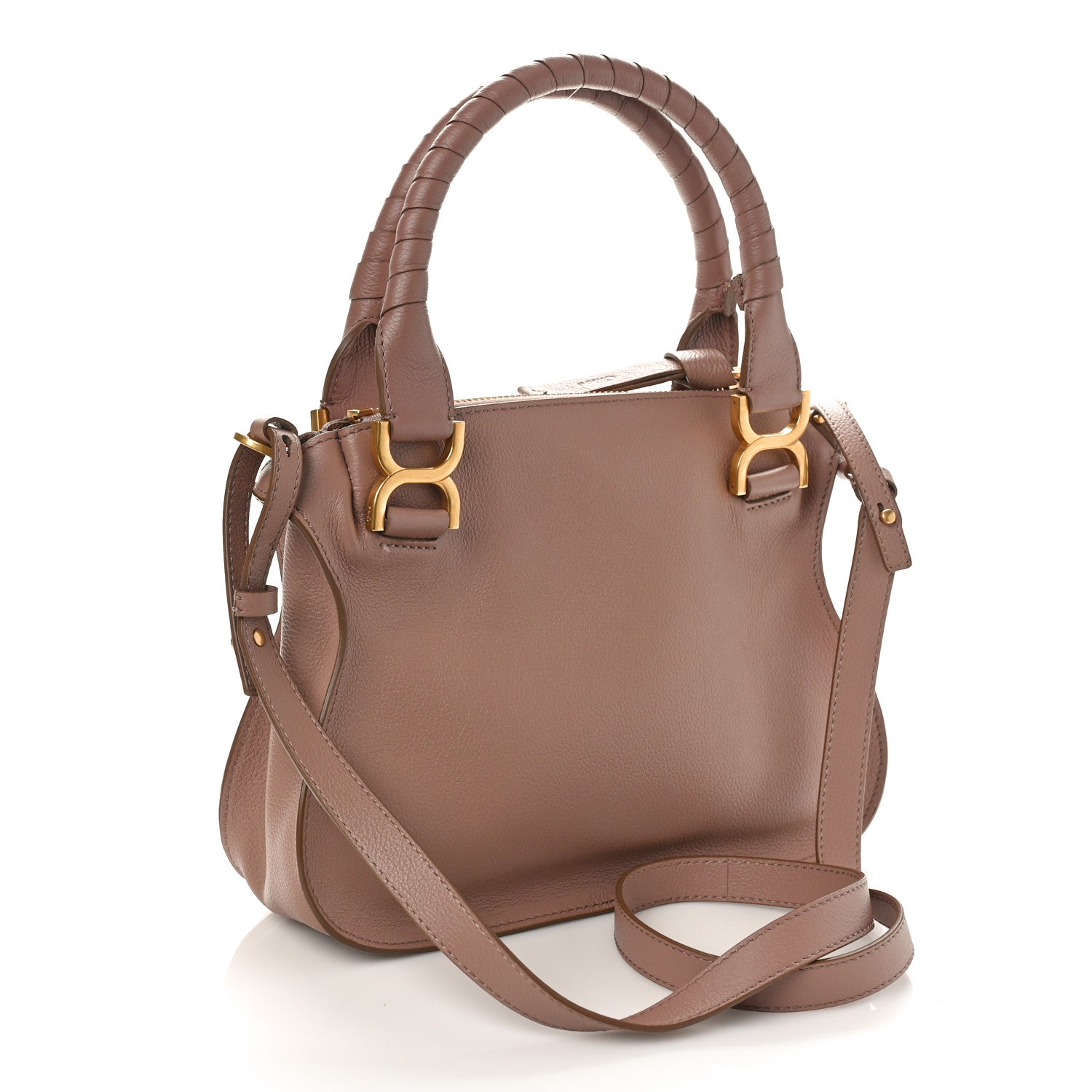 Chloe Calfskin Small Marcie Satchel Woodrose 2 of 8