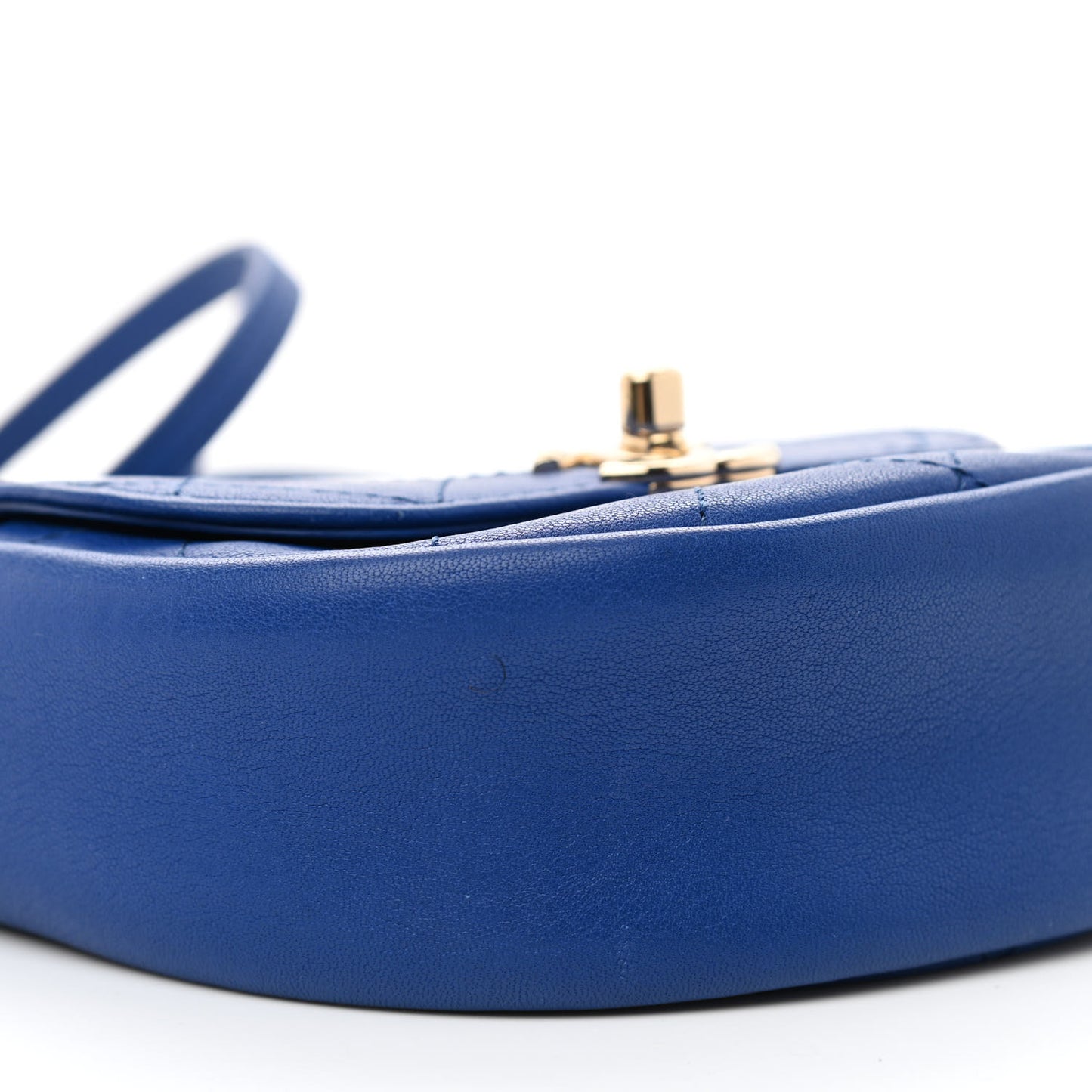 Goatskin Stitched Casual Trip Messenger Flap Royal Blue