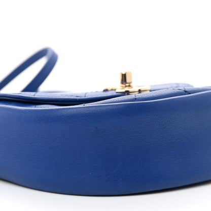 Chanel Goatskin Stitched Casual Trip Messenger Flap Royal Blue 8 of 9