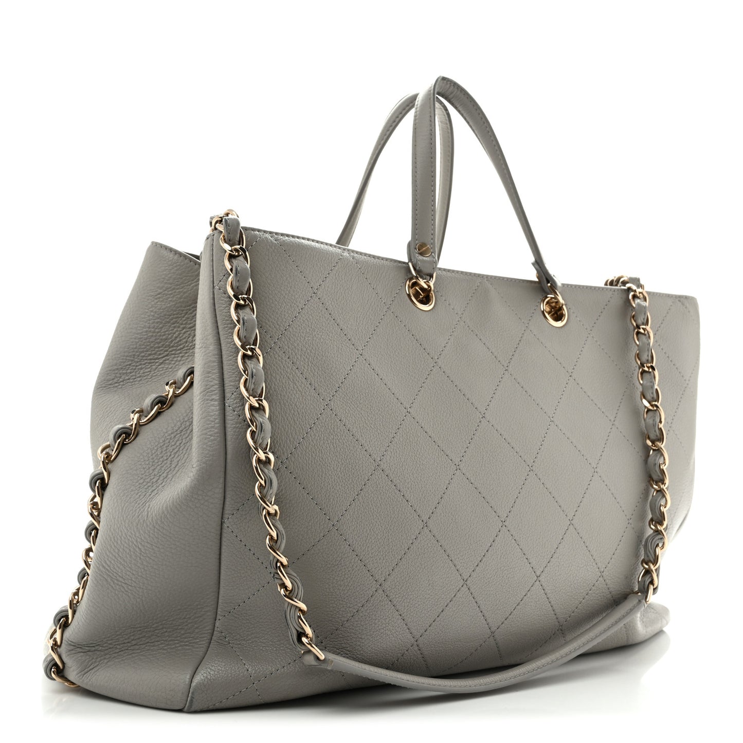 Bullskin Stitched Large Shopping Bag Grey