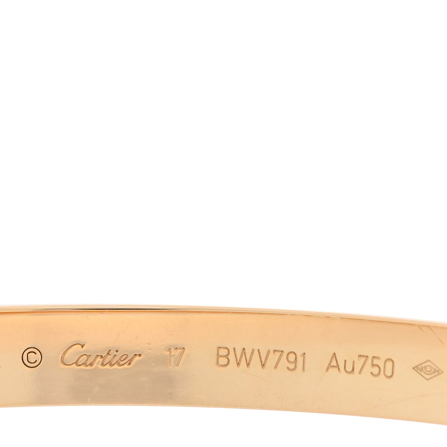 18K Yellow Gold LOVE Bracelet 17