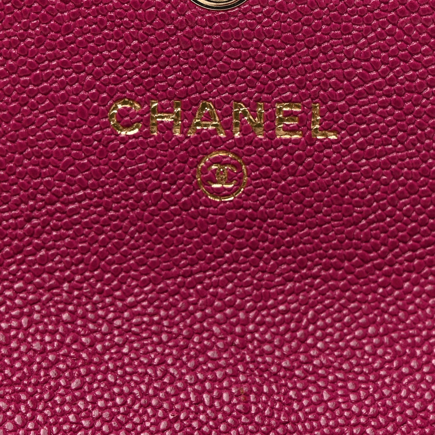 Caviar Quilted Boy Card Holder Wallet Fuchsia