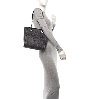 Chanel Lurex Boucle Mini Deauville Tote Black 2 of 11