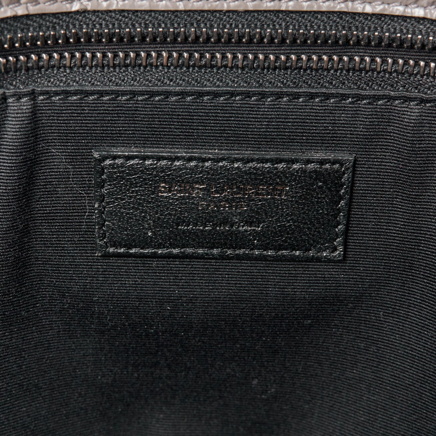 Saint Laurent Crinkled Calfskin Matelasse Monogram Medium Niki Chain Satchel Fog 7 of 11