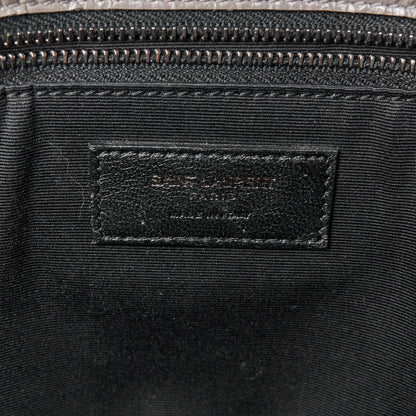 Saint Laurent Crinkled Calfskin Matelasse Monogram Medium Niki Chain Satchel Fog 7 of 11