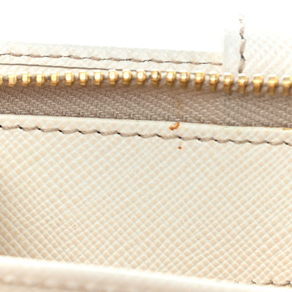 Prada Saffiano Metal Compact Wallet Talco 10 of 24