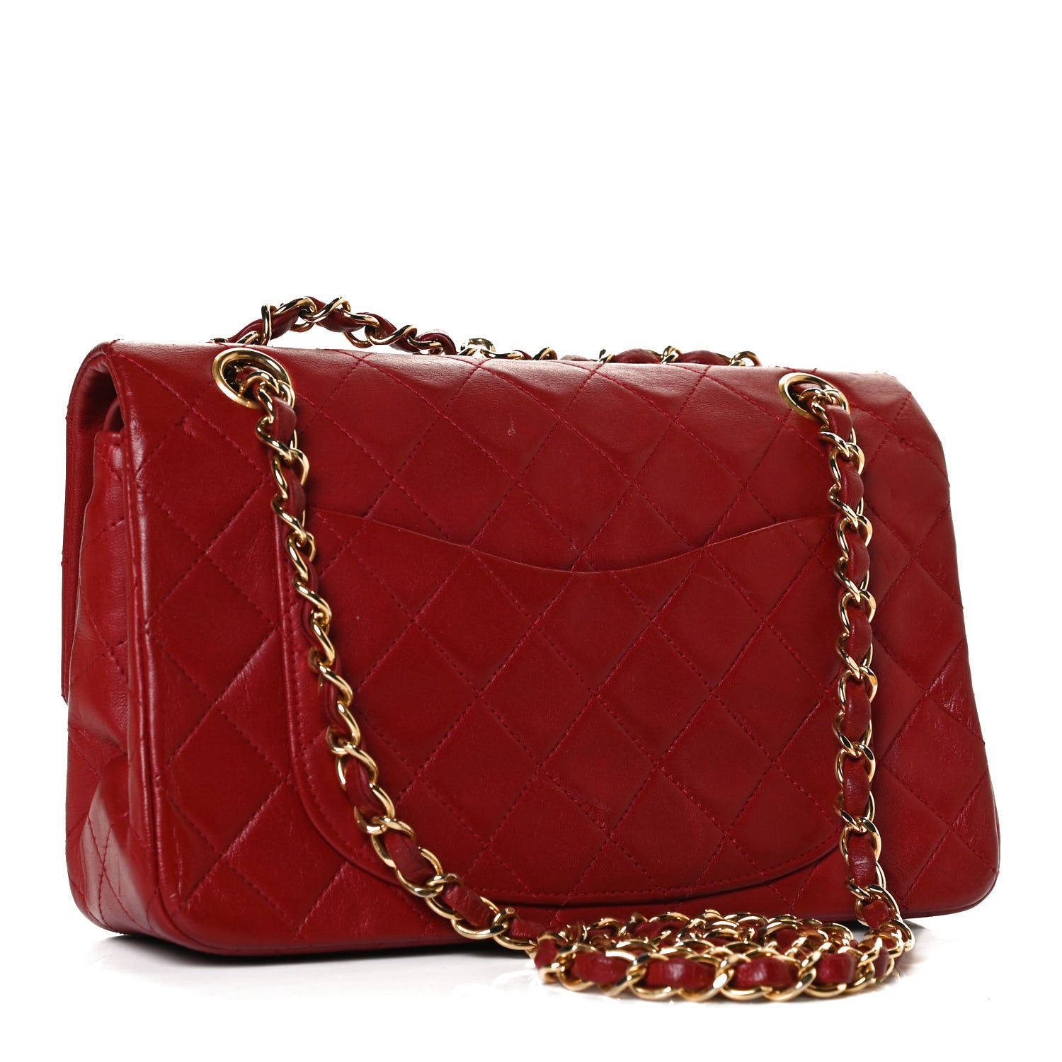 Chanel Lambskin Quilted Small Double Flap Red 3 of 17